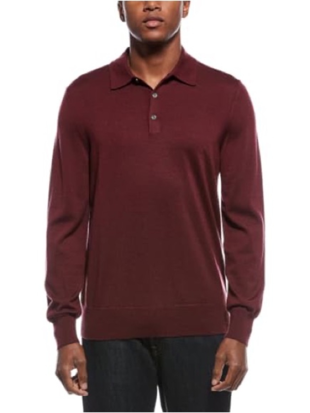 Brooks Brothers Merino Wool Long Sleeve Polo